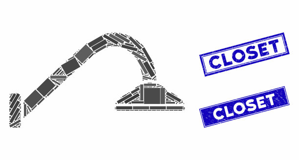 水龙头混合器马赛克和垃圾矩形密封图片下载
