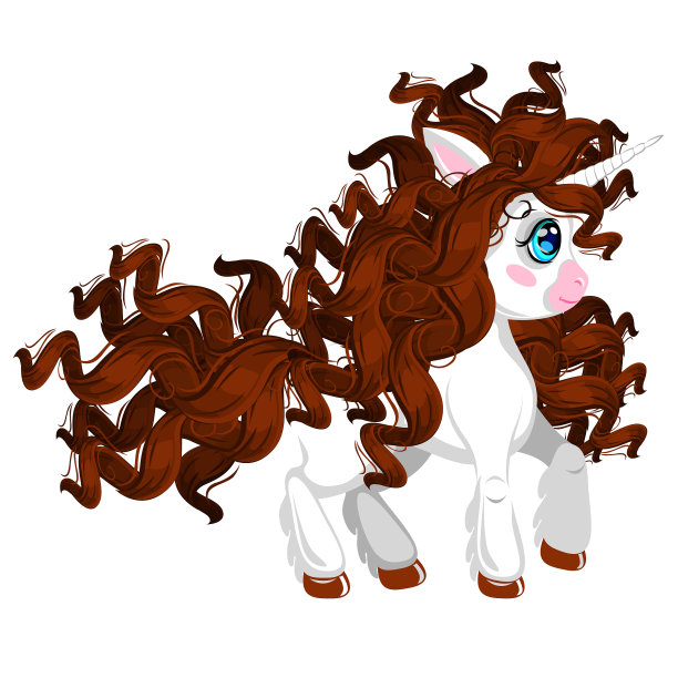 独角兽为可爱的卡通风格人物图片下载