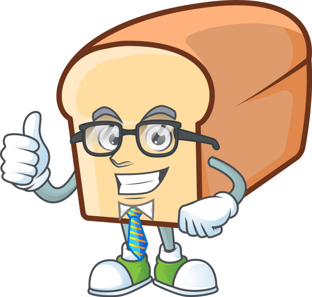 白面包与商人卡通人物图片下载