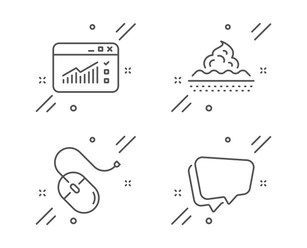 电脑鼠标皮肤护理和网络流量图标图片下载