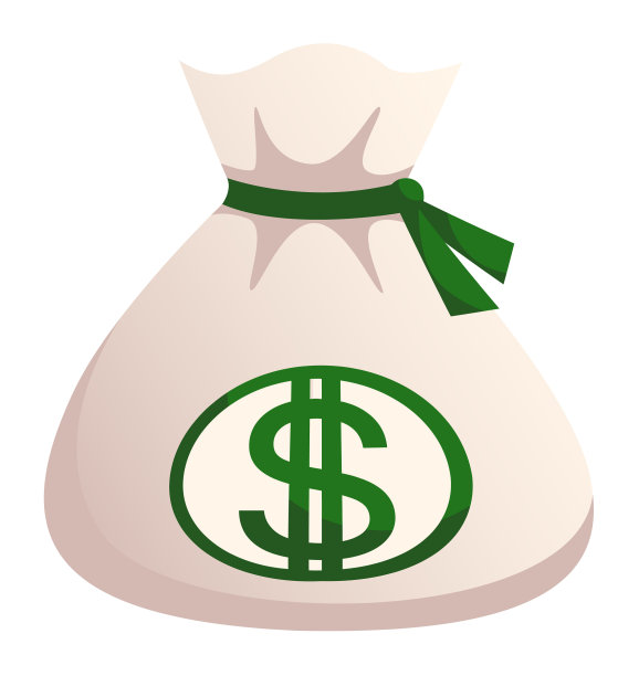 捆绑布袋用美元现金理财图片下载