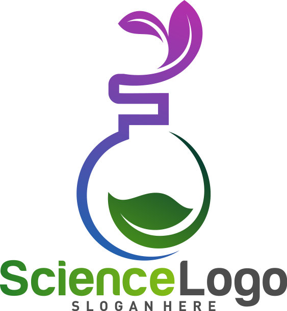 自然实验室标志设计与创意实验室概念图片下载