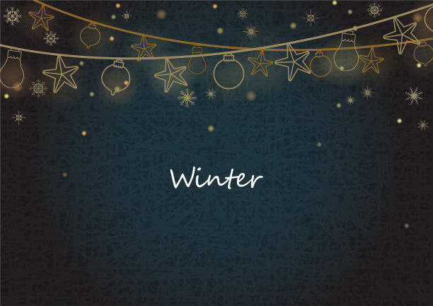 用雪花装饰圣诞球和星星图片下载