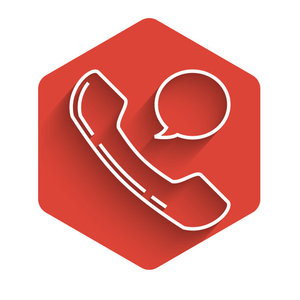 白线电话听筒和语音气泡图片下载