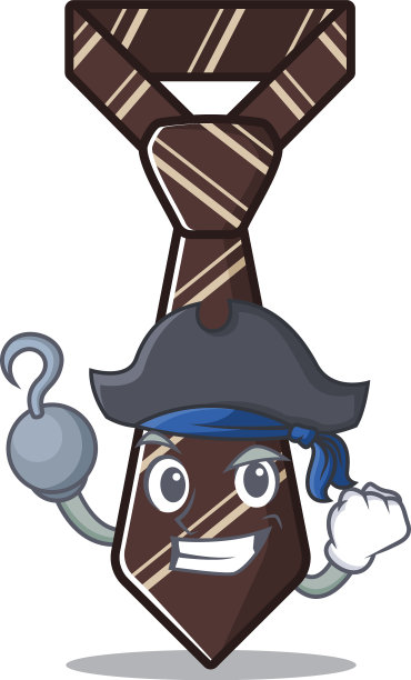 吉祥物中的海盗酷领带角色图片下载