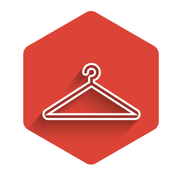 白色线衣架衣橱图标孤立与长图片下载