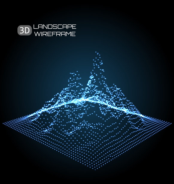 线框景观格局大数据几何图片下载