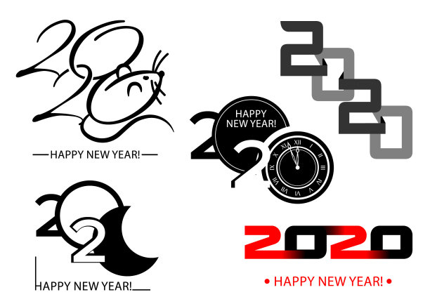 设定2020年的新年标志图片下载