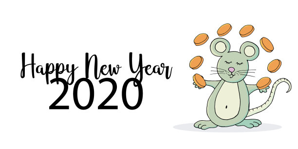 新年快乐2020横幅传单新年快乐图片下载