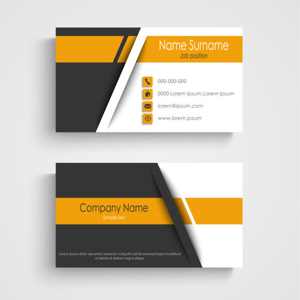 三色抽象带的名片图片下载