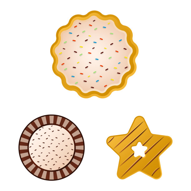 设计饼干和烘焙标志套装图片下载