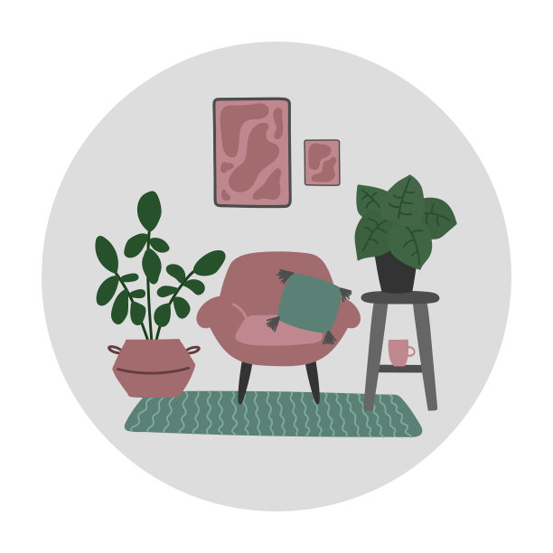 手绘室内为客厅现代图片下载