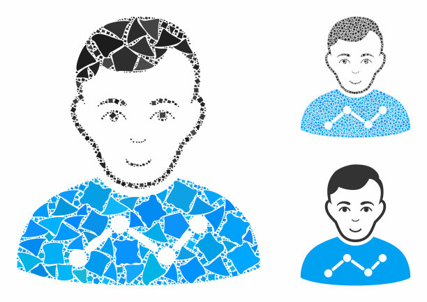 用户统计组成图标晃动部件图片下载