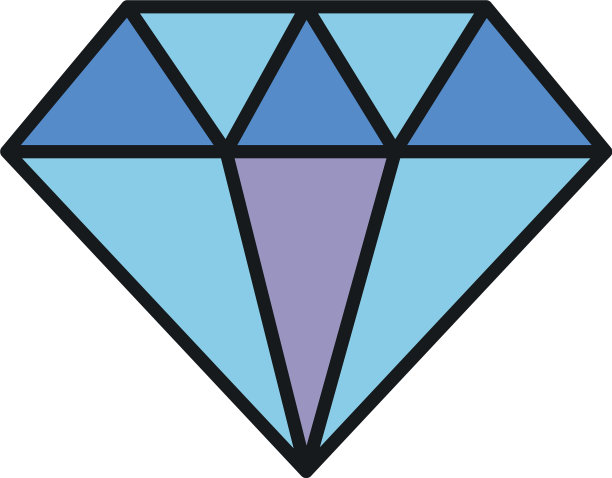 孤立的钻石图标填充设计图片下载