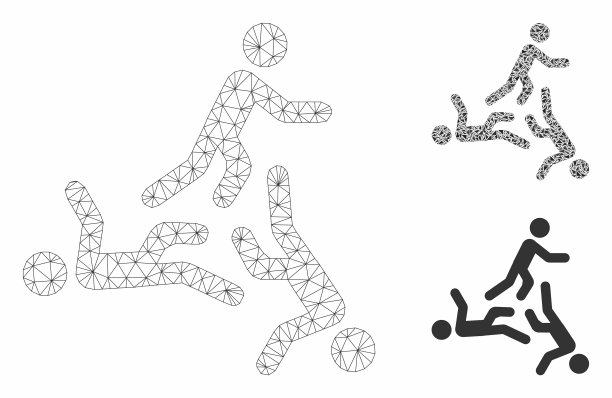 三个移动的人网格胴体模型和图片下载