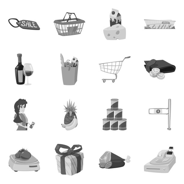 食物和饮料符号集图片下载