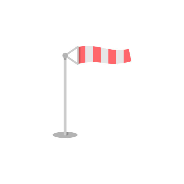 Windvane图标。简单的线条，轮廓向量的两种颜色的天气图标，用户界面和用户体验，网站或移动应用程序图片下载