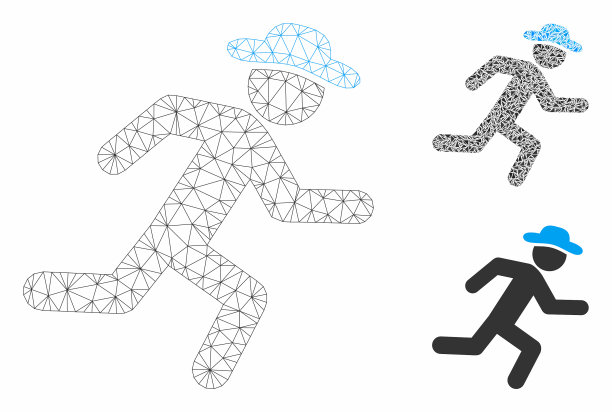 跑步绅士网格二维模型和图片下载