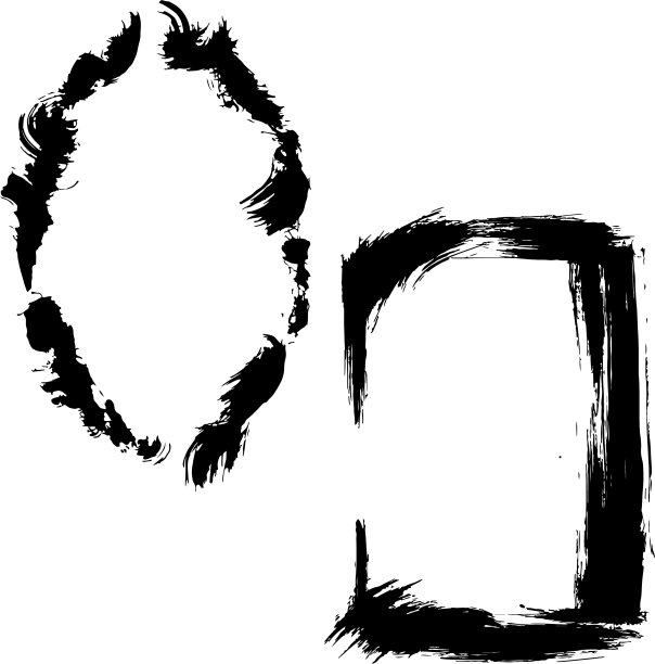 干刷框架手绘艺术图片下载