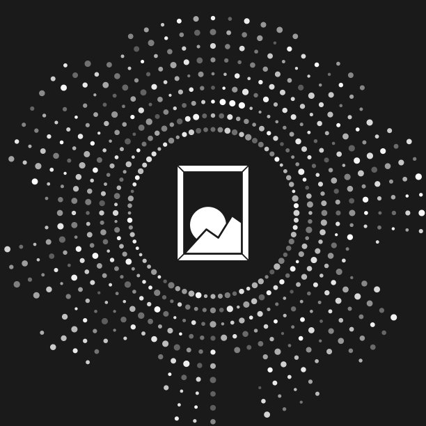 白色图片风景图标孤立在灰色图片下载