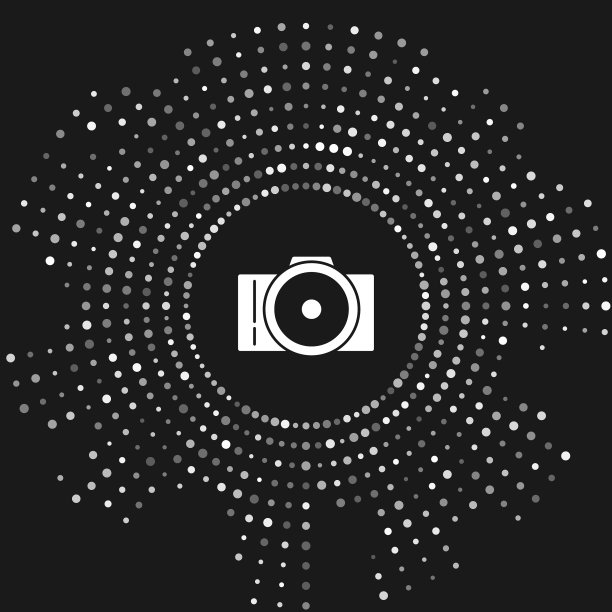 白色照片相机图标孤立在灰色图片下载