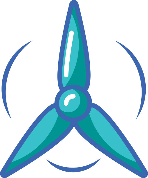 孤立的风车图标填充设计图片下载