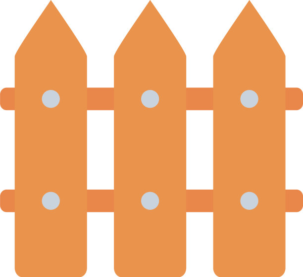 孤立木栅栏图标平面设计图片下载