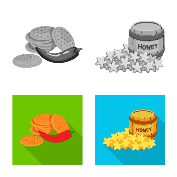 孤立对象的味道和季节标志图片下载