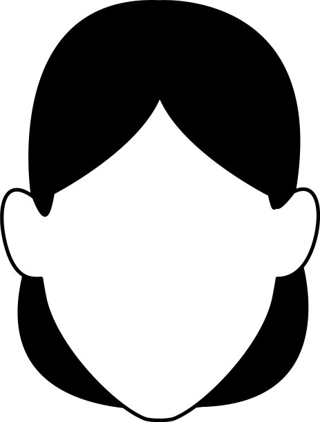 默认女人脸图标平面设计图片下载