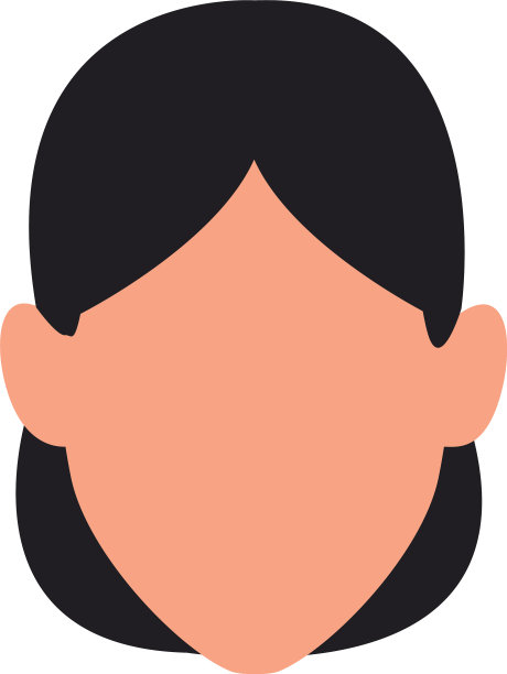 默认女人脸图标平面设计图片下载