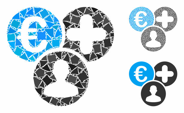 欧洲医疗费用马赛克图标结节图片下载