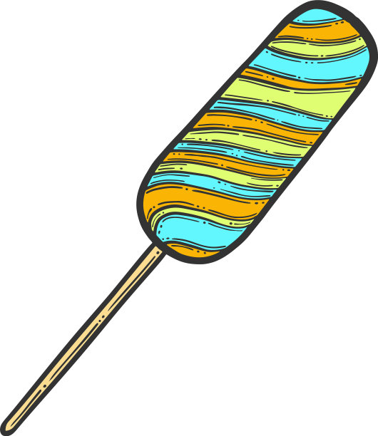 条纹糖果棒棒糖上的涂鸦图片下载