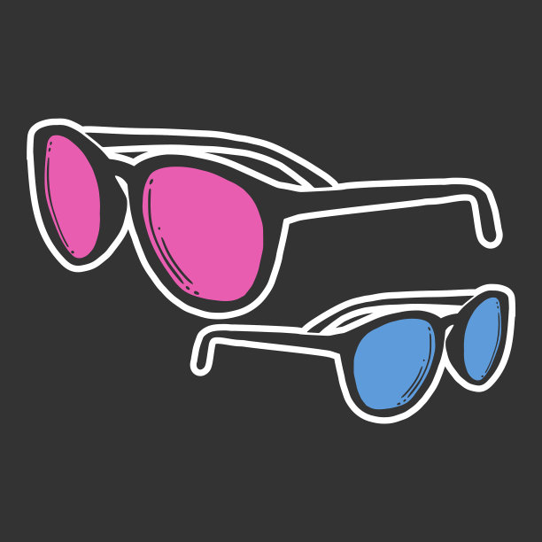 时尚太阳镜概念涂鸦和素描图片下载