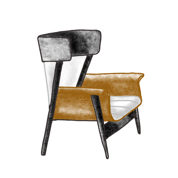 时尚复古扶手椅图片下载