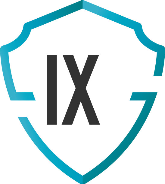 首字母IX创意盾牌设计标志图片下载