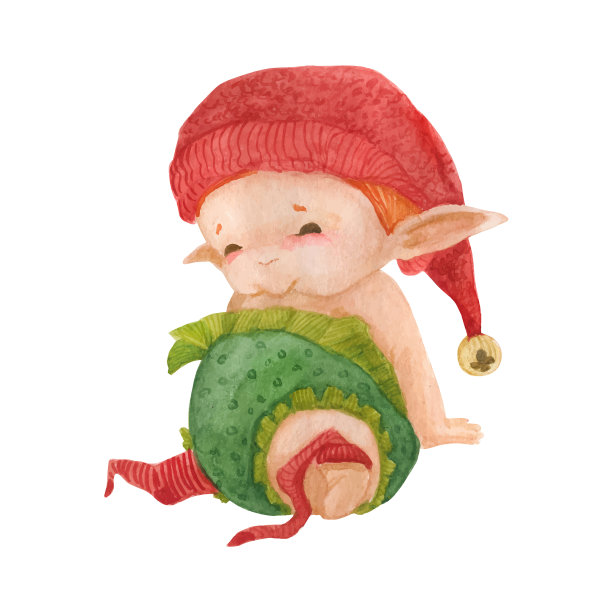 圣诞小精灵的故事，小精灵可爱的宝宝图片下载