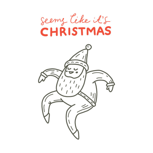 跳舞的圣诞老人可爱图片下载