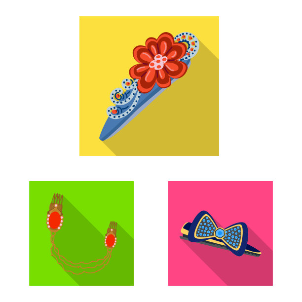 孤立对象美与时尚标志集图片下载