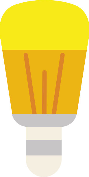 Led灯泡能源电光平图标图片下载