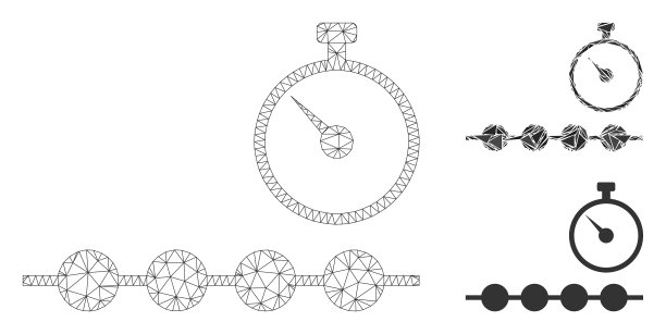 标记时间线网格二维模型和三角形图片下载