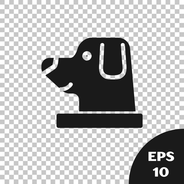 黑狗在宇航员头盔图标孤立图片下载