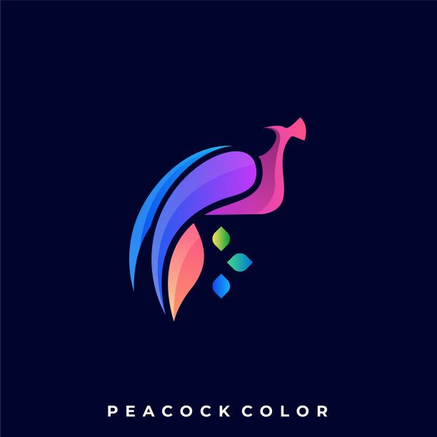 鸟孔雀模板图片下载