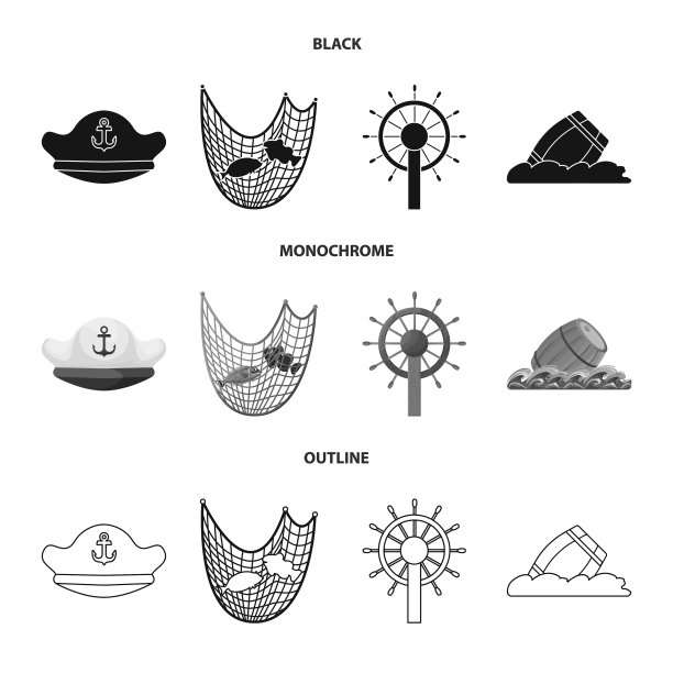 孤立的对象旅行和属性标志集图片下载