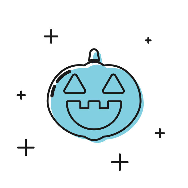 黑色南瓜图标孤立在白色背景图片下载