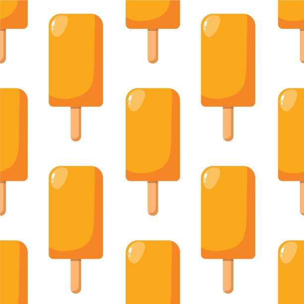 明亮扁平无缝图案与冰淇淋图片下载