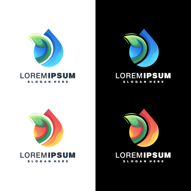 水滴标志套装图片下载