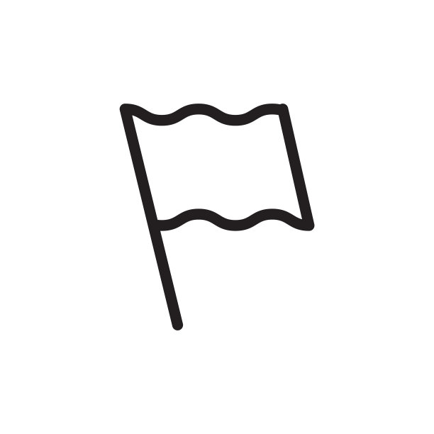 扁平线条旗帜图标logo元素设计EPS图片下载