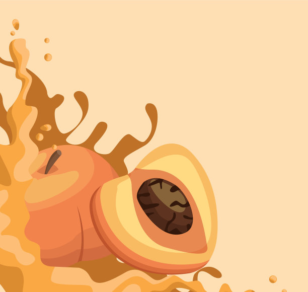 桃子和泼汁图片下载