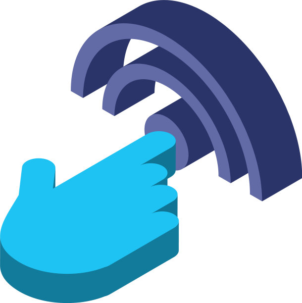 数字wifi等距图标设计图片下载