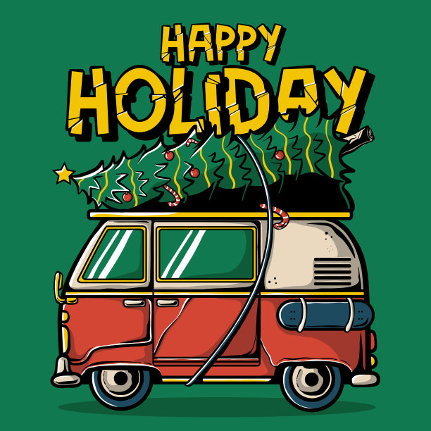 节日快乐t恤设计图片下载